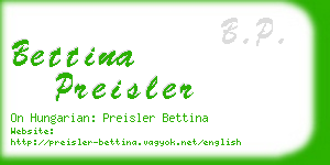 bettina preisler business card